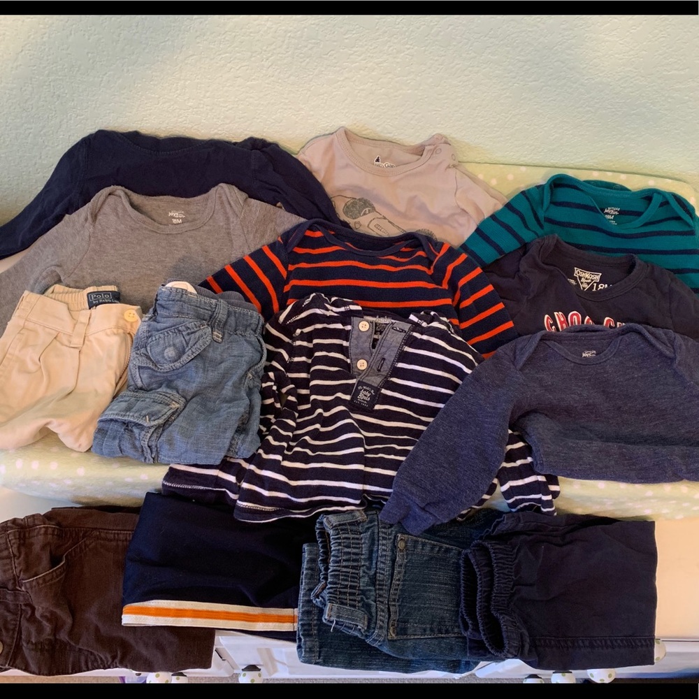 12-18 month boy clothing lot; 14 items